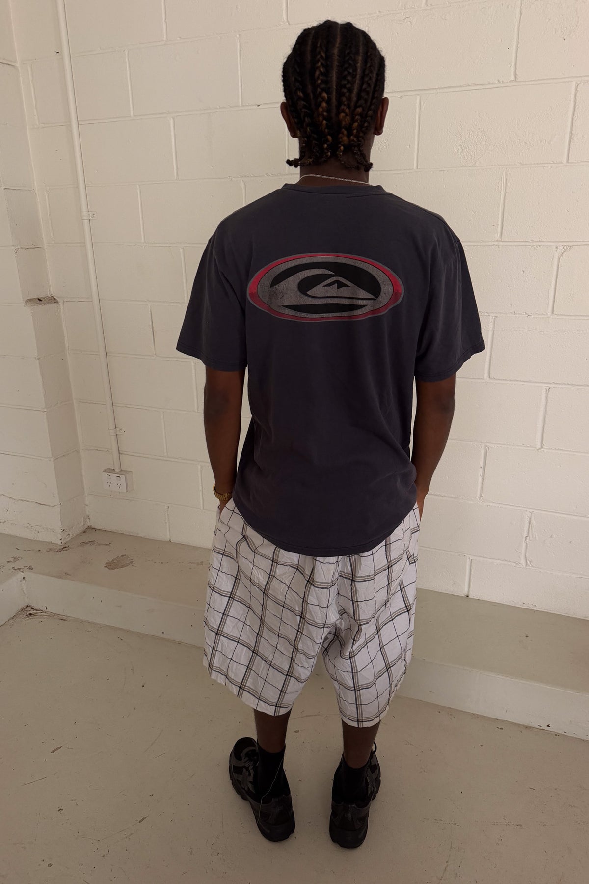 QUICKSILVER dark navy logo tee ★ Size est XL