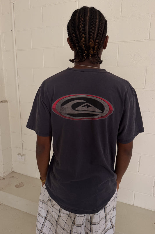 QUICKSILVER dark navy logo tee ★ Size est XL