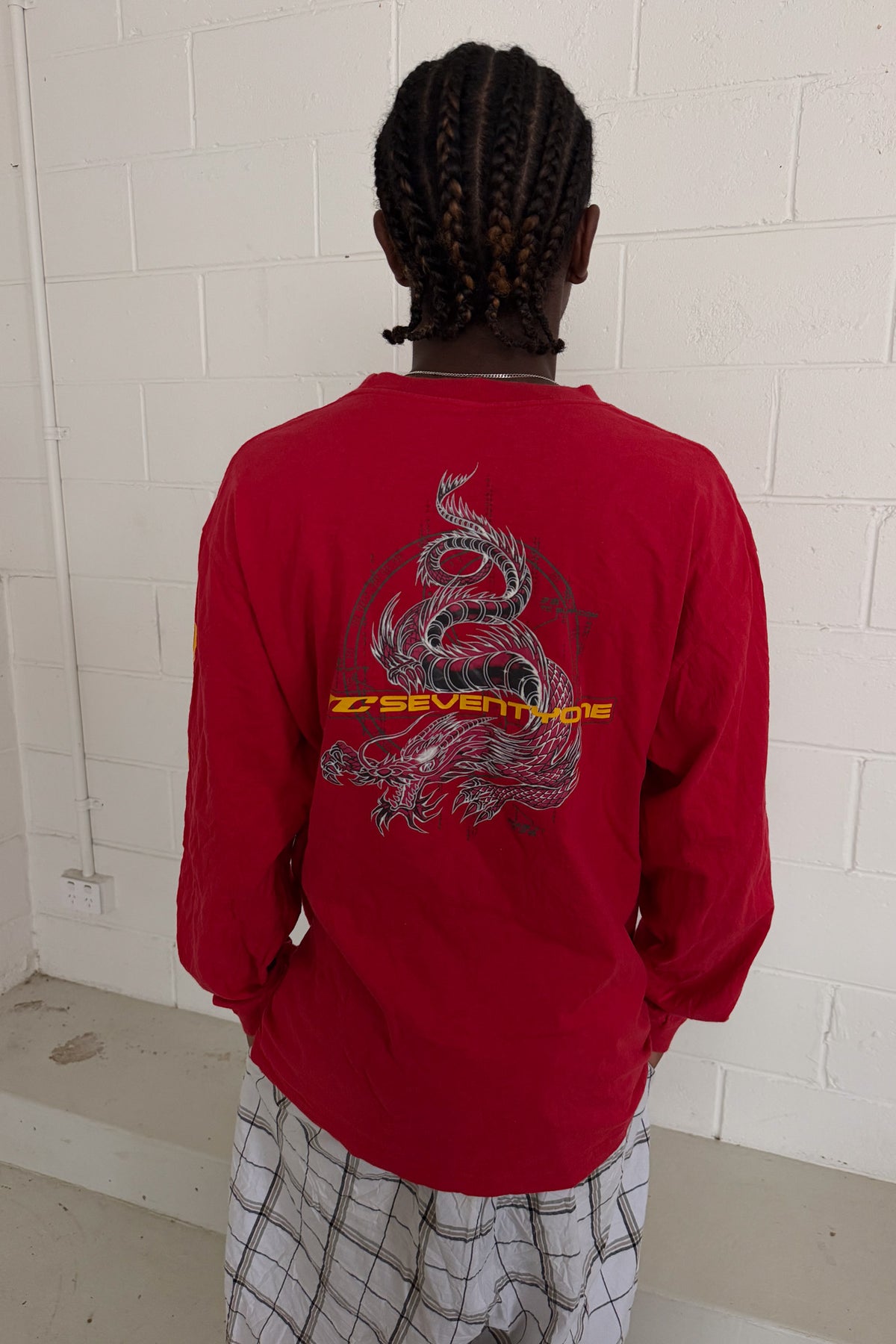 T&C SURF red graphic longsleeve ★ Size XL