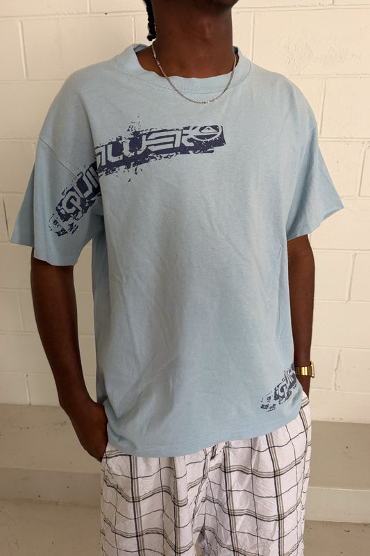 QUICKSILVER blue graff graphic tee ★ Size medium