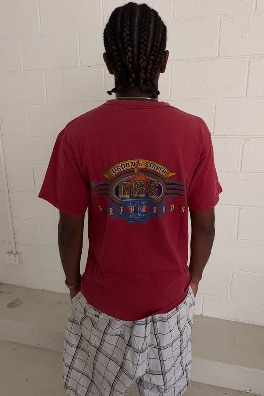 GORDON & SMITH red graphic tee ★ Size medium