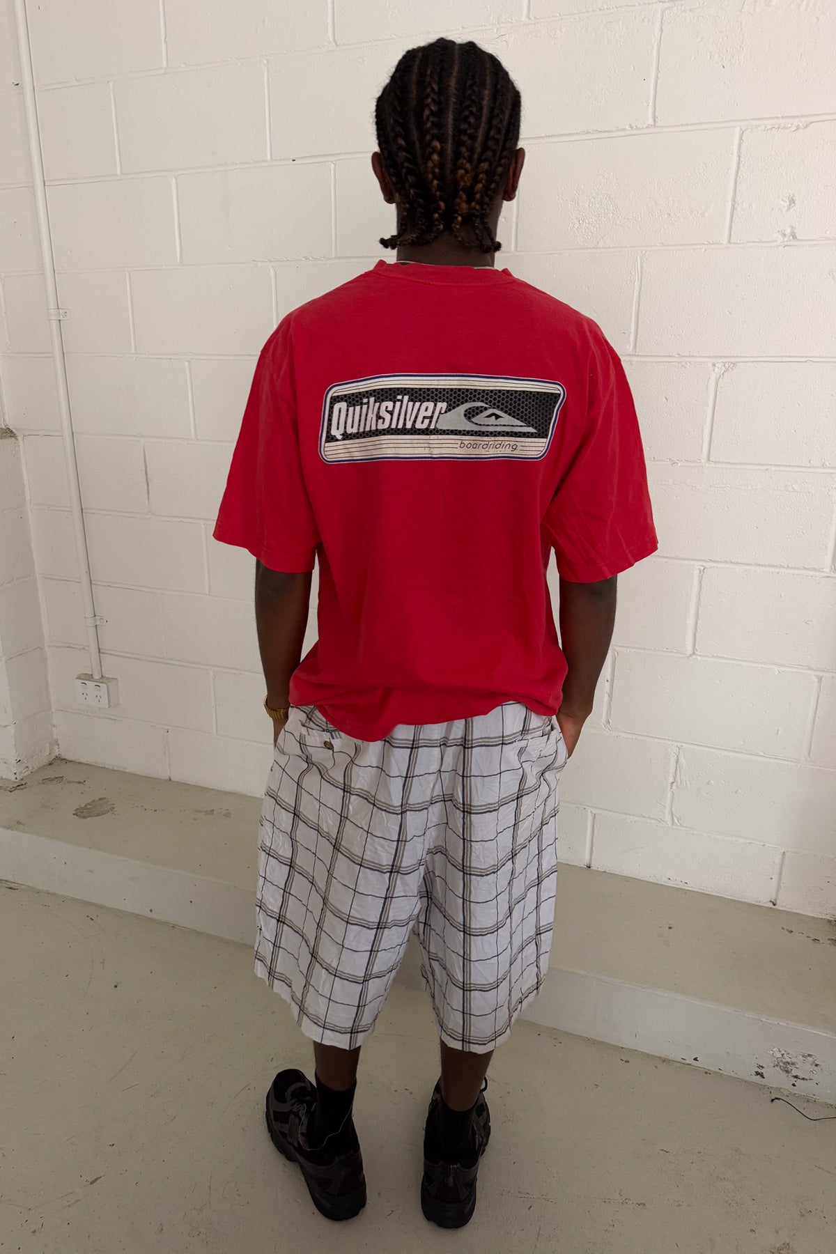 QUICKSILVER red logo tee ★ Size large