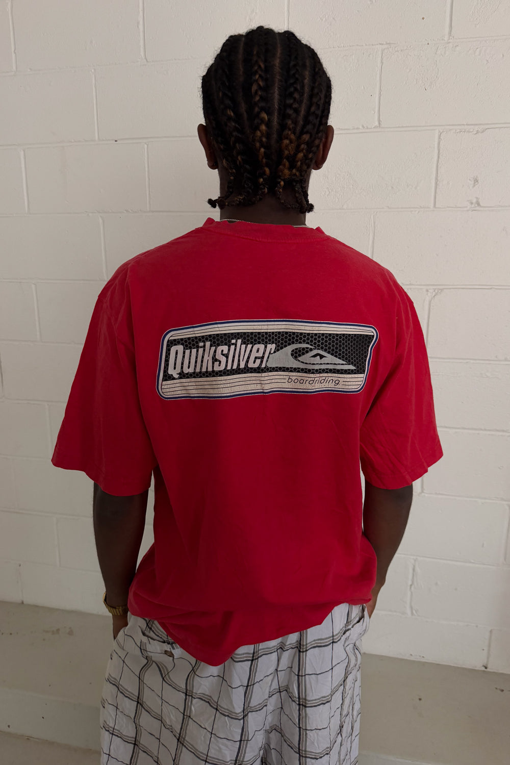 QUICKSILVER red logo tee ★ Size large