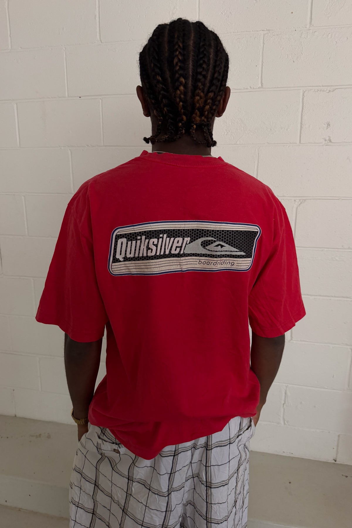 QUICKSILVER red logo tee ★ Size large