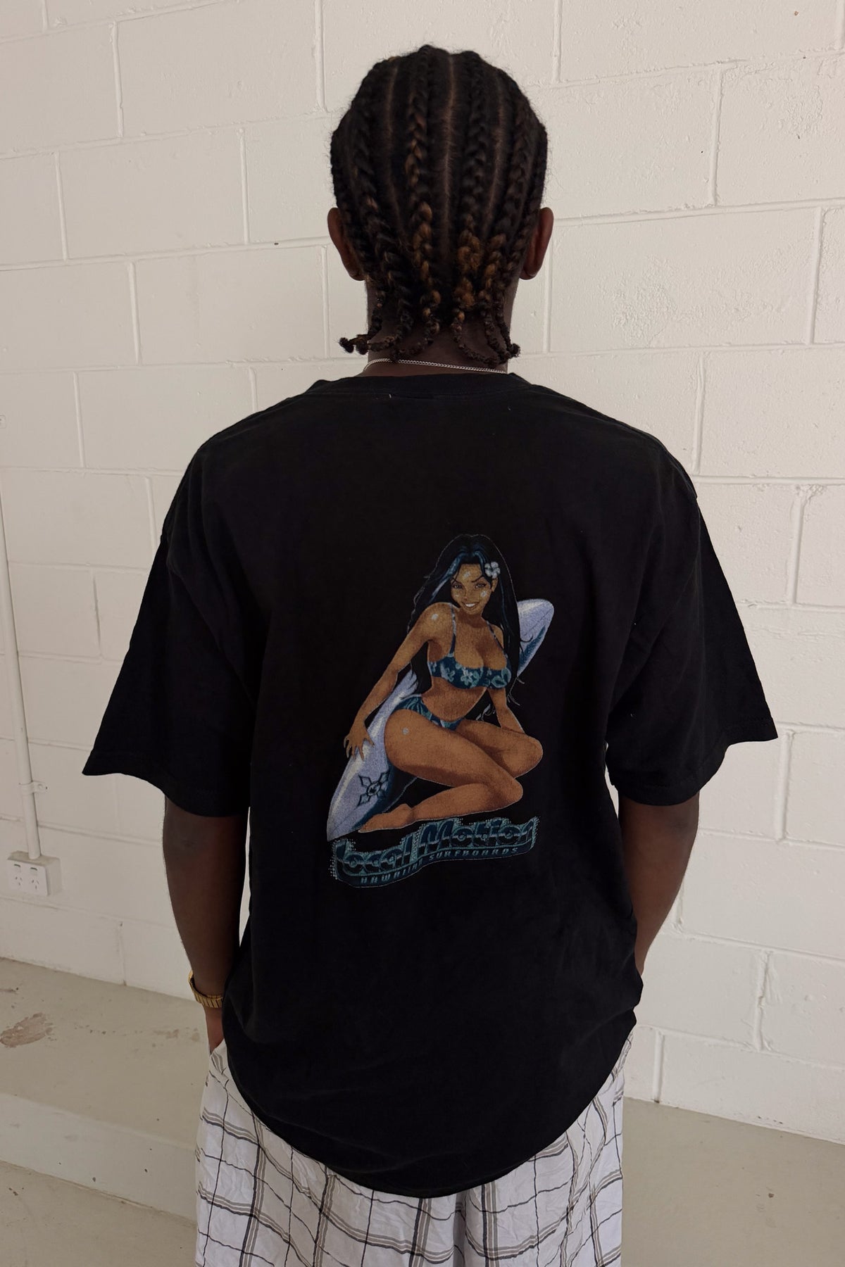 LOCAL MOTION black graphic tee ★ Size est XL