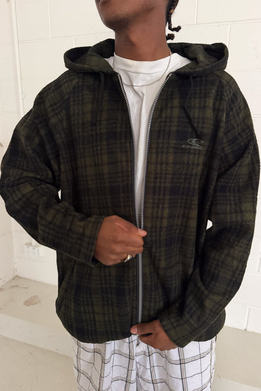 O'NEILL plaid zip up jacket ★ Size large