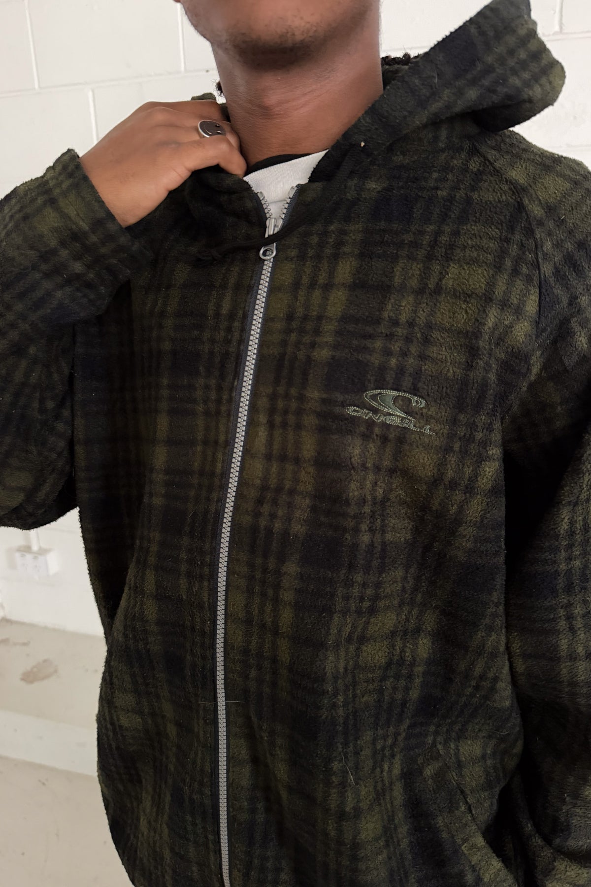O'NEILL plaid zip up jacket ★ Size large