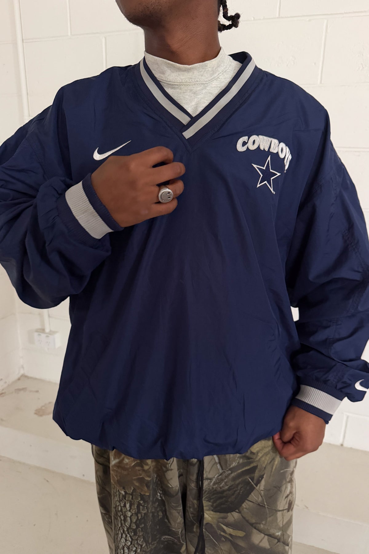 NIKE COWBOYS windbreak crewneck ★ Size XL