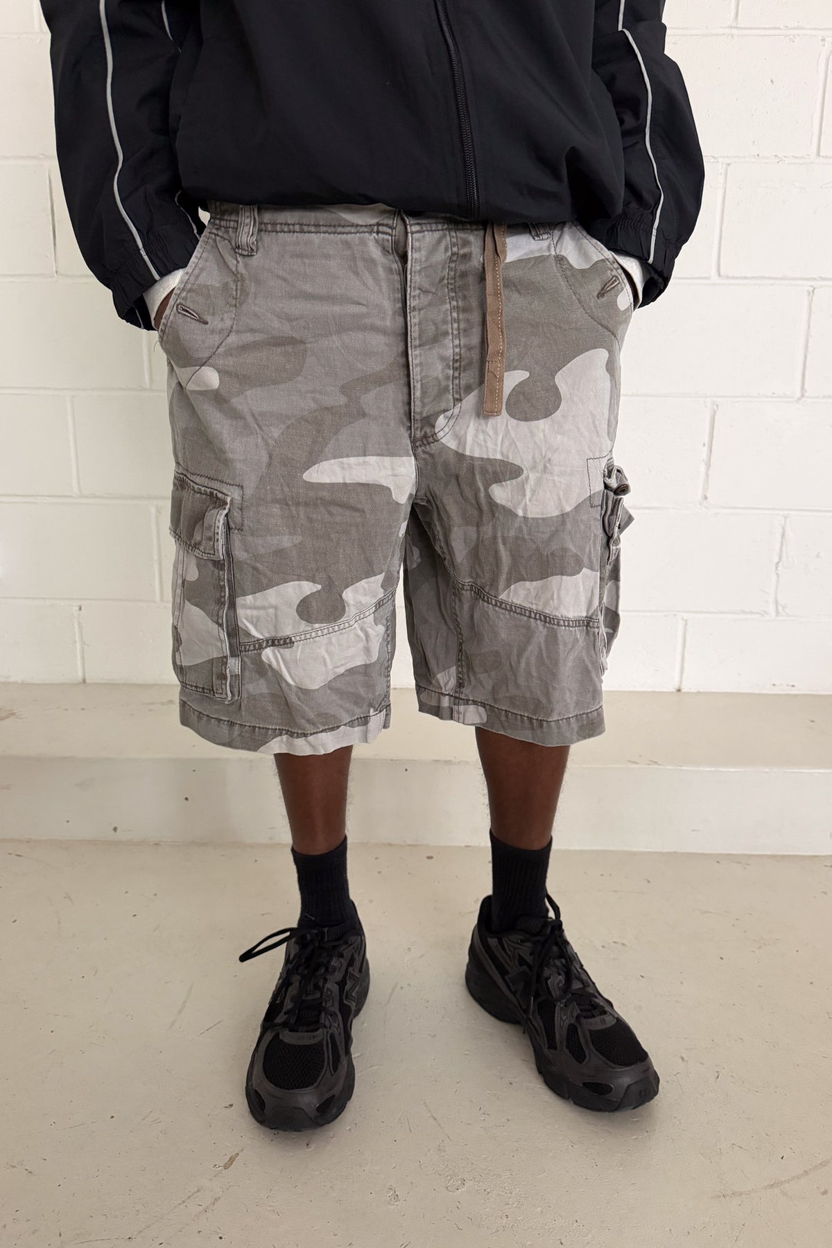 Light camo jorts ★ one size adjustable waist
