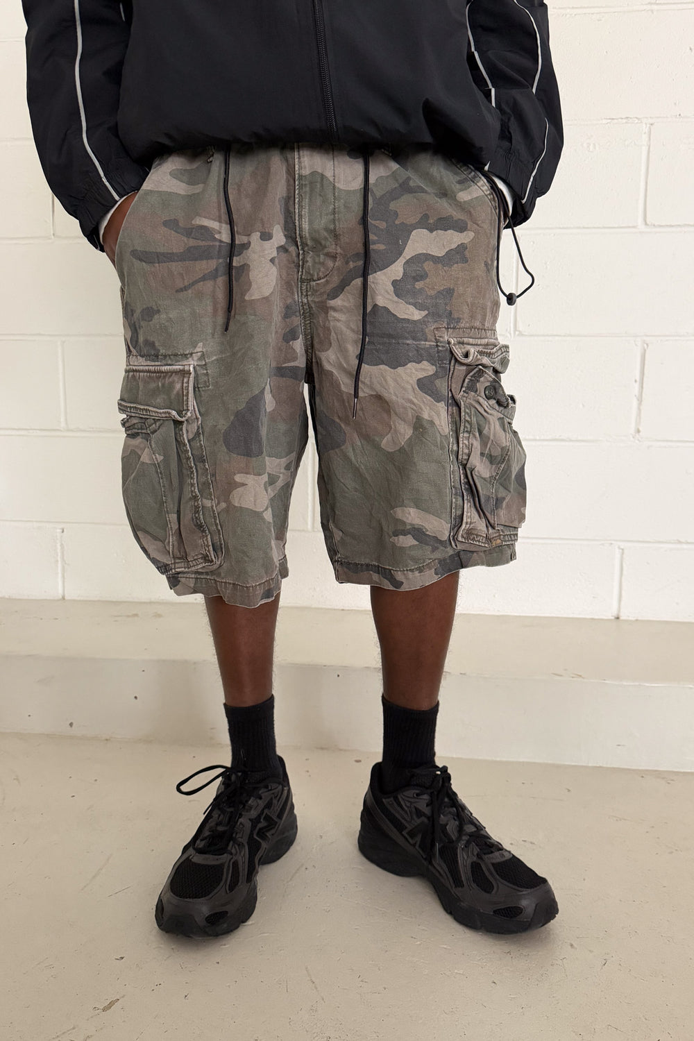 Green camo jorts ★ one size adjustable waist