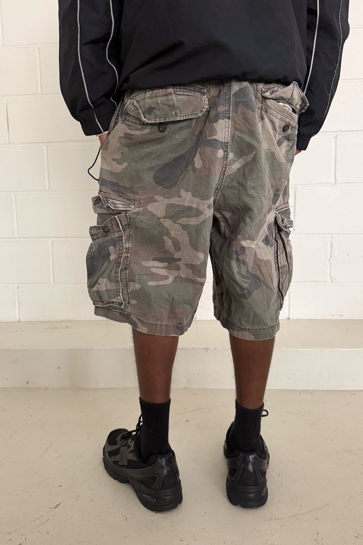 Green camo jorts ★ one size adjustable waist