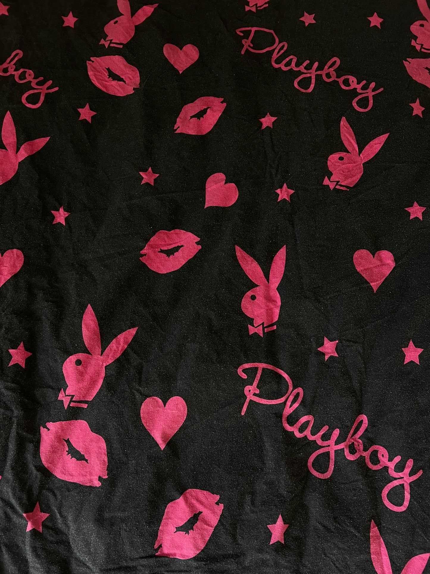 PLAYBOY vintage hot pink bed cover + 2x pillow cases