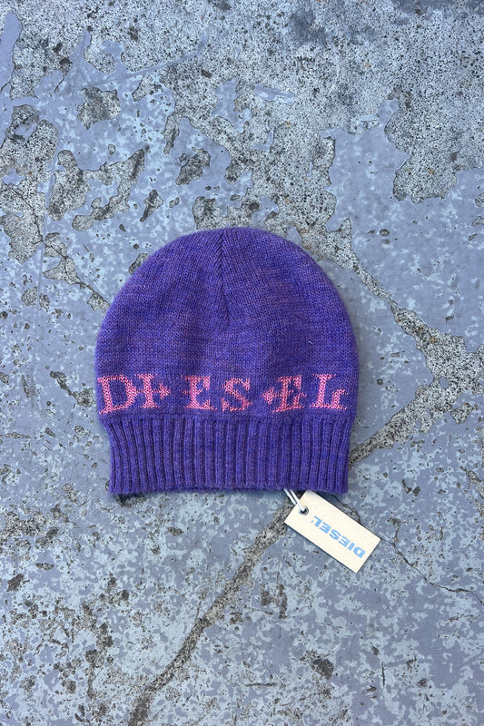 DIESEL pink + purple y2k beanie ★ ONE SIZE