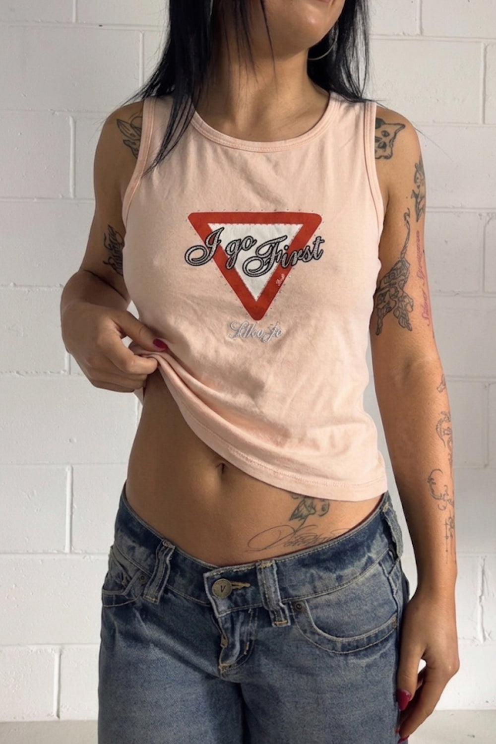 Salmone "i go first" tee ★ Size est medium