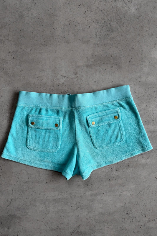 JUICY blue towell booty shorts ★ Size medium