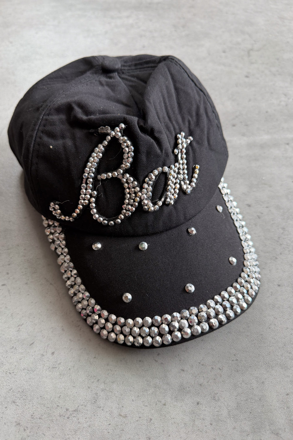 'BAT' embellished cap