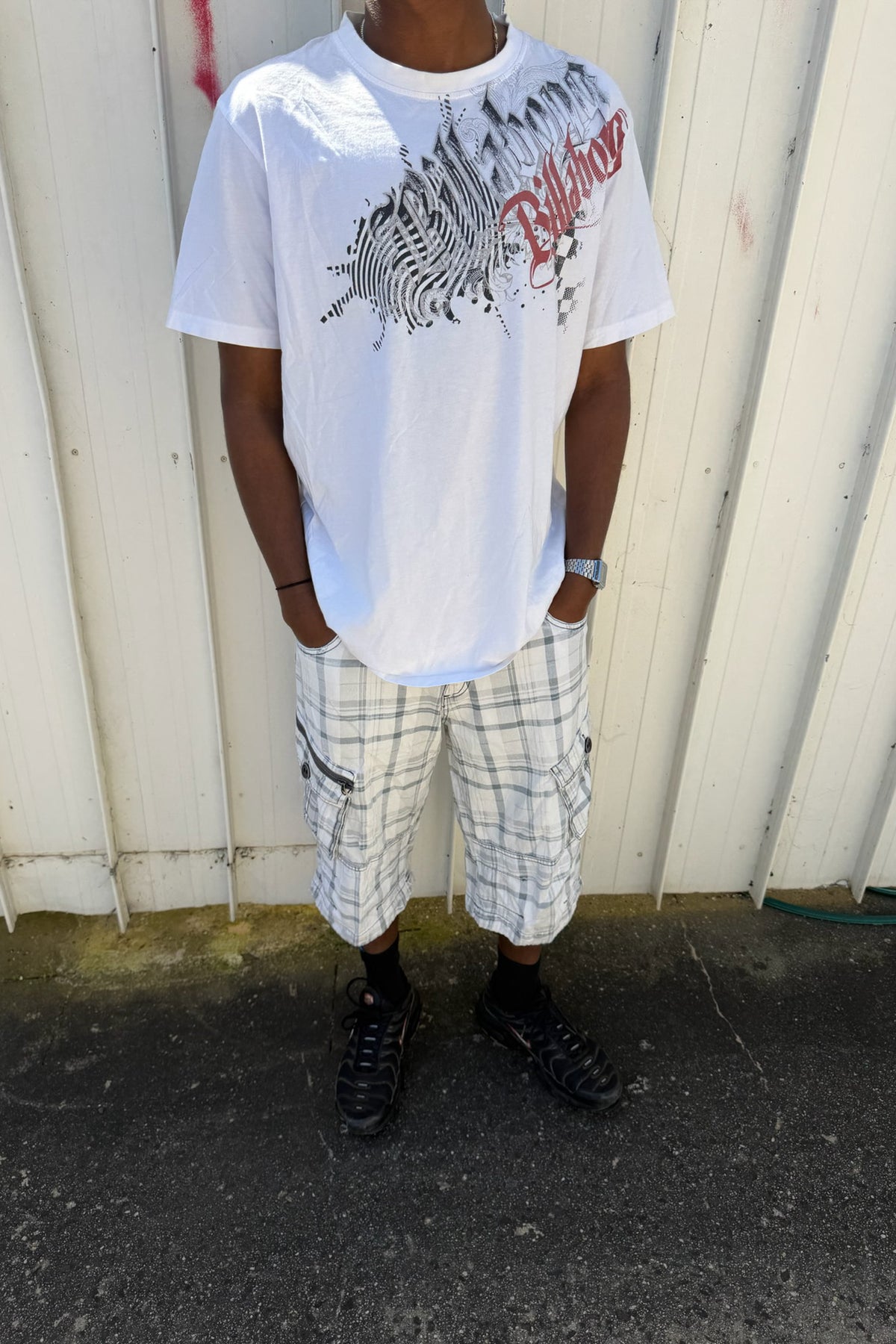 'ALWAYS A GR8 SHOW' plaid jorts ★ one size adjustable waist