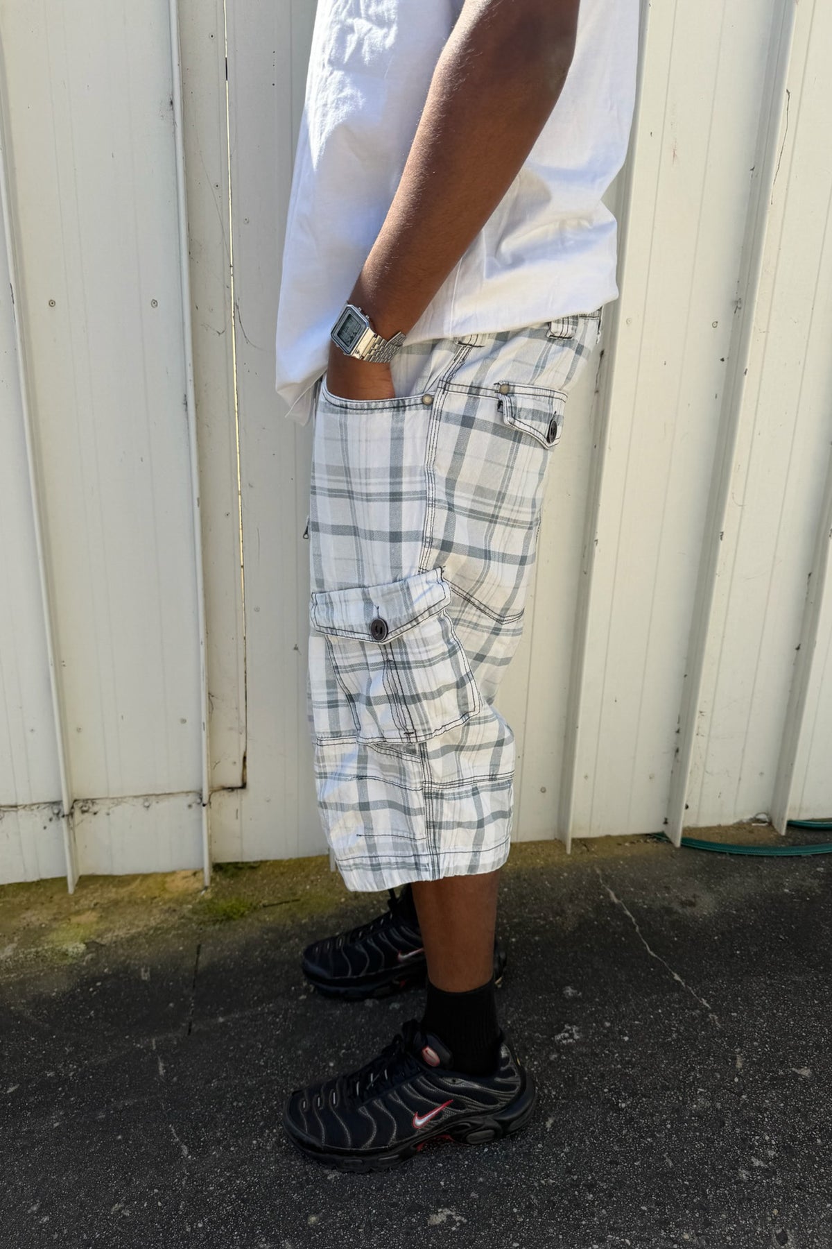 'ALWAYS A GR8 SHOW' plaid jorts ★ one size adjustable waist