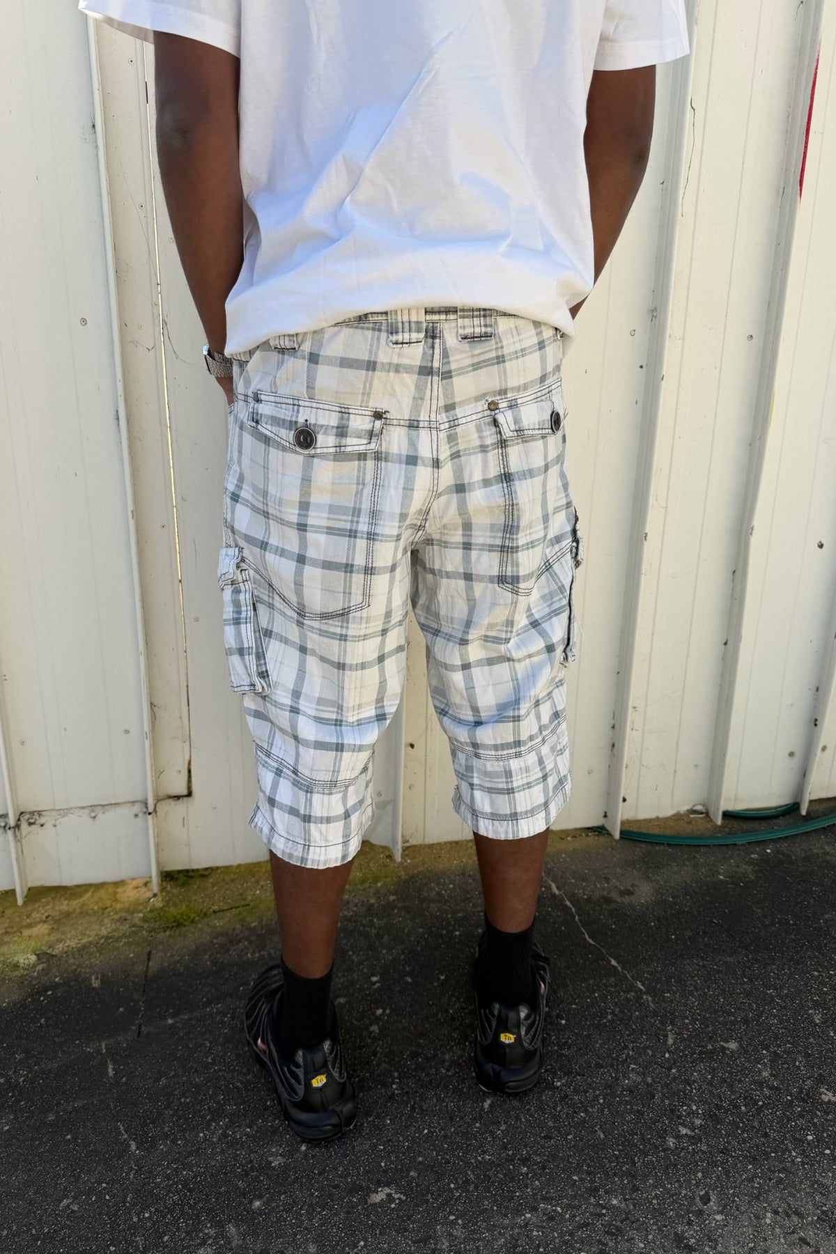 'ALWAYS A GR8 SHOW' plaid jorts ★ one size adjustable waist
