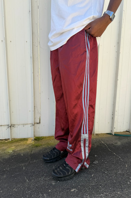 ADIDAS burgundy & baby blue trackpants ★ Size small