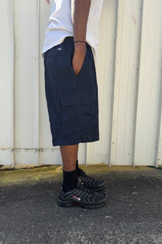 Navy plain jorts ★ one size adjustable waist