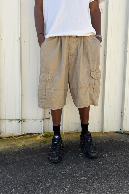 Biege plain jorts ★ one size adjustable waist