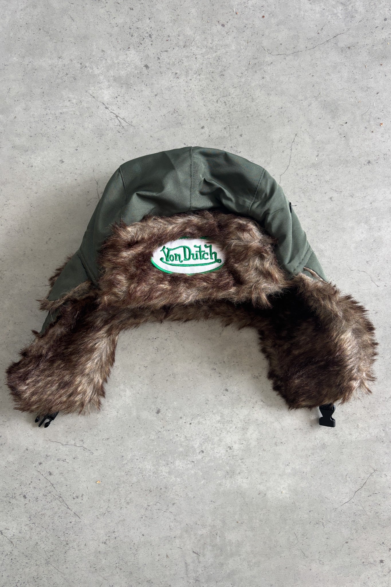 VON DUTCH BL green fluffy festival hat ★