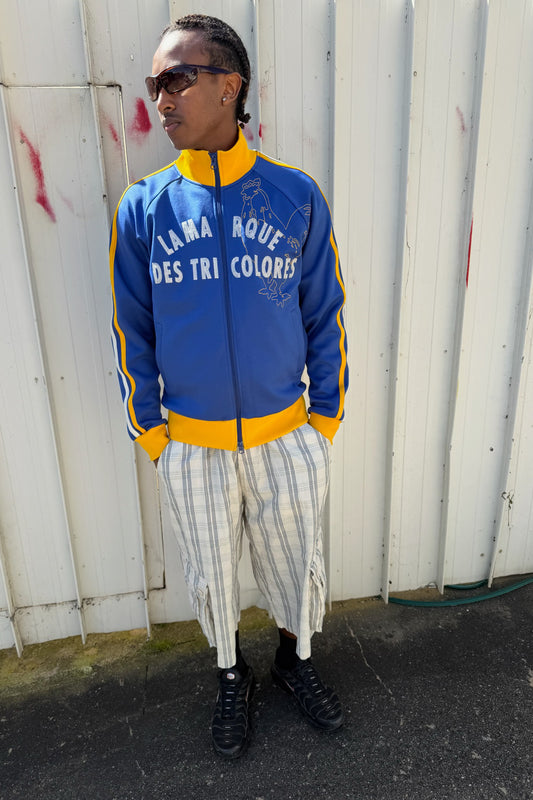 LE COQ SPORTIF blue & yellow  zip up jacket ★ Size est large