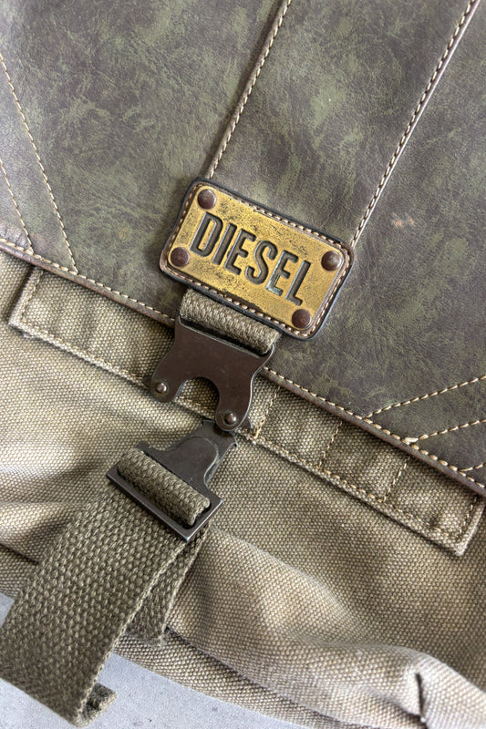 DIESEL khaki satchel bag ★