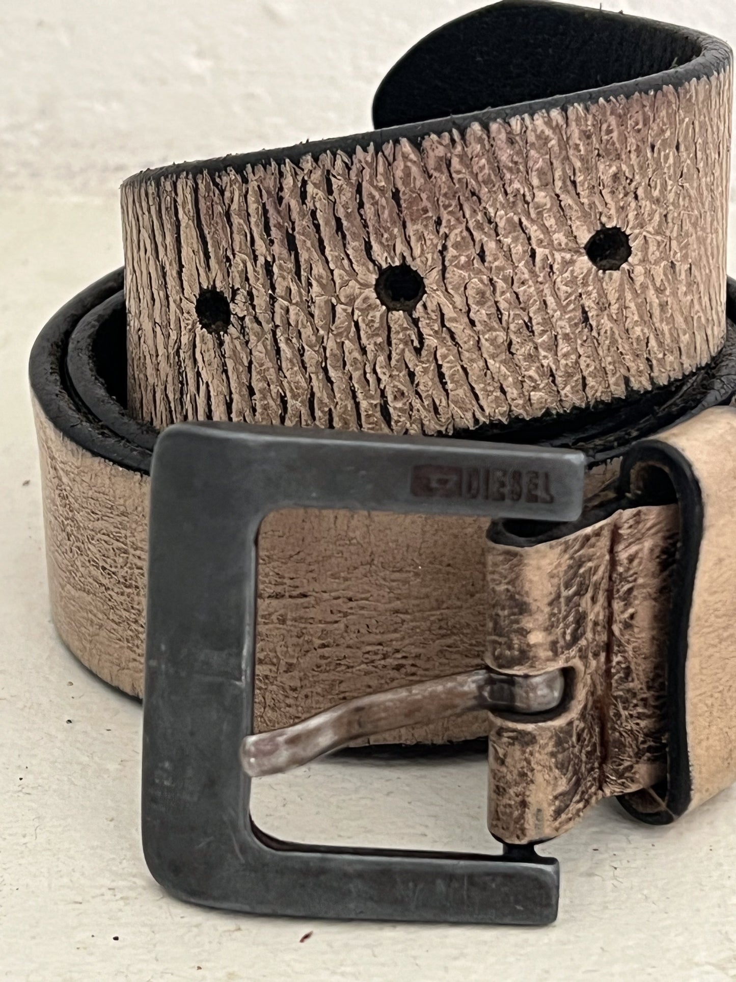 DIESEL leather belt - light brown ★ Size 30/32