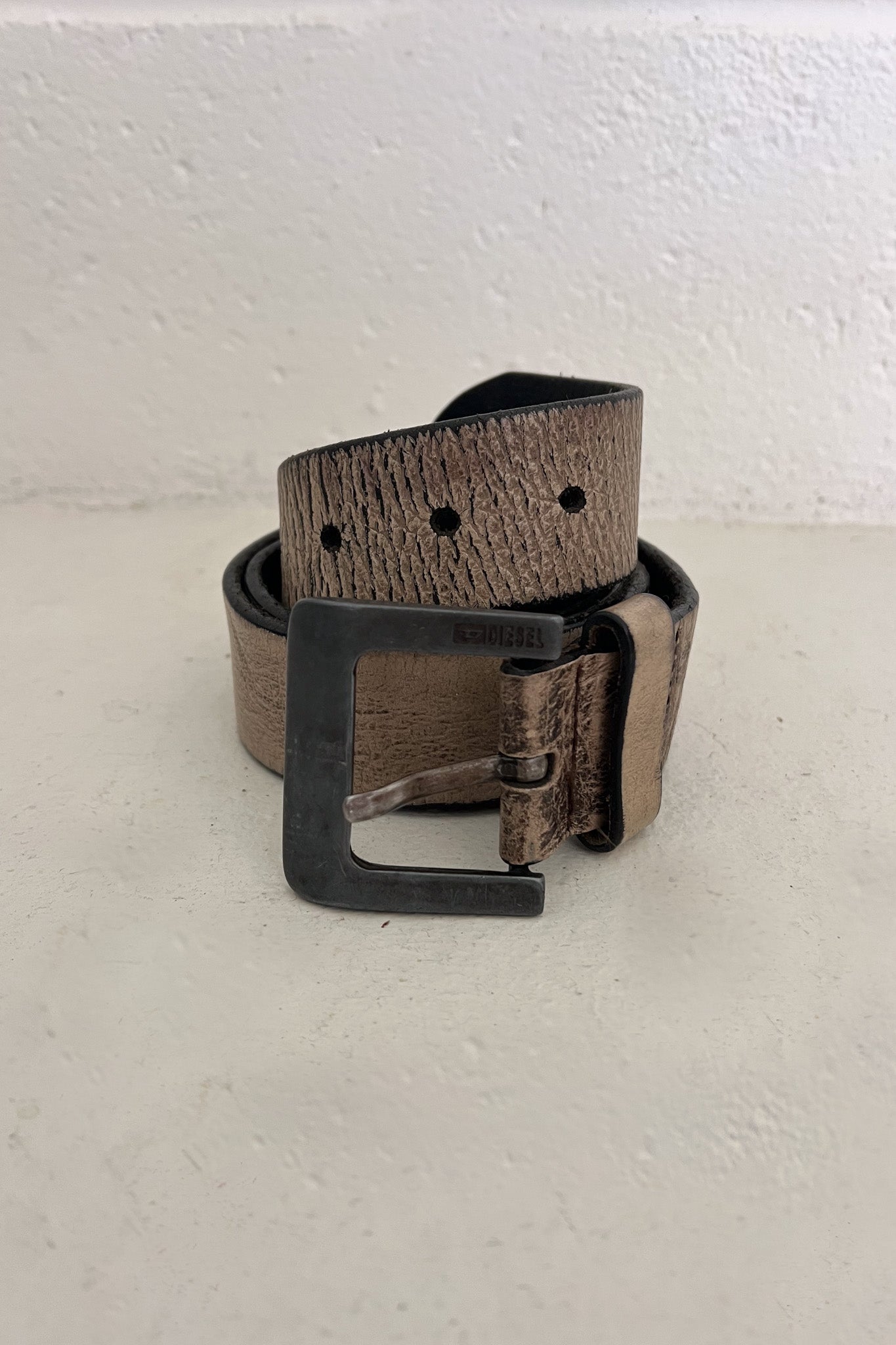 DIESEL leather belt - light brown ★ Size 30/32