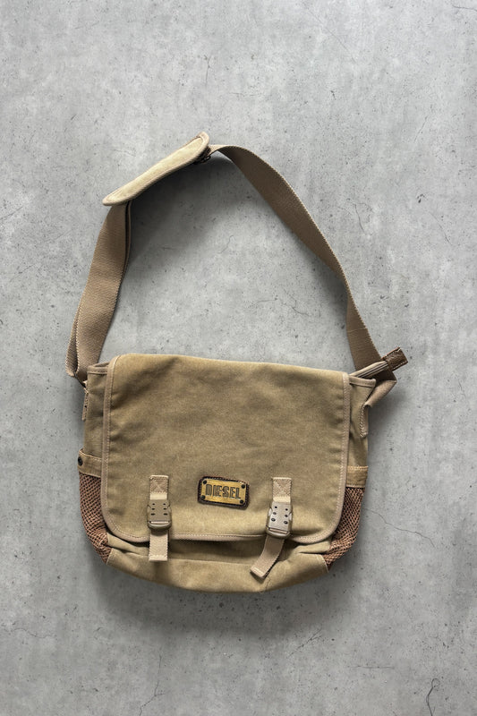DIESEL khaki satchel bag ★
