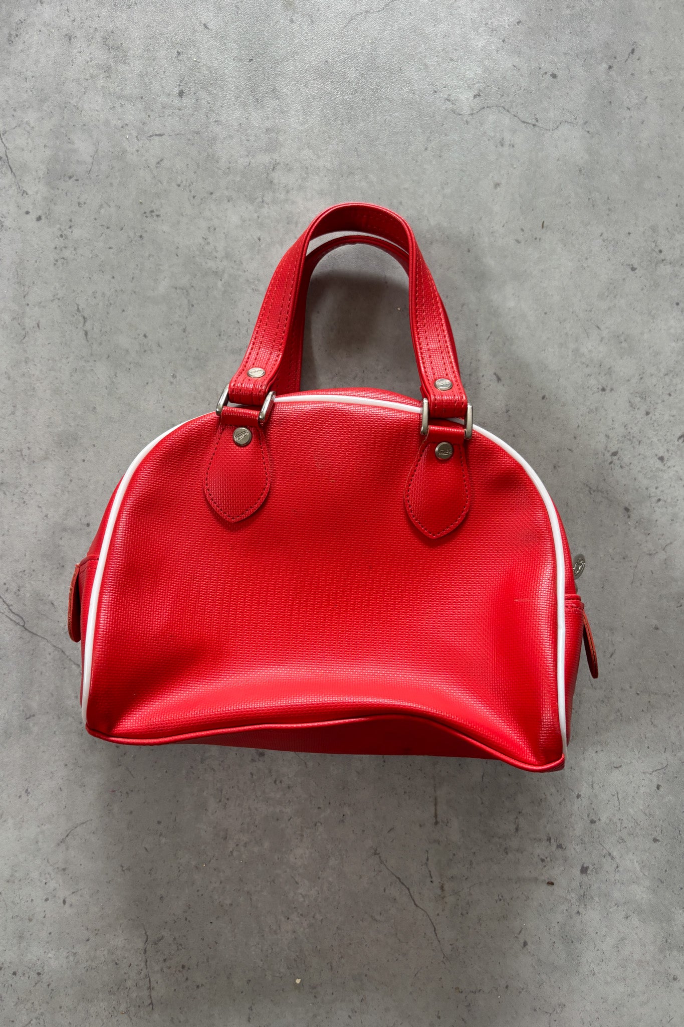 VON DUTCH red  bowling bag★