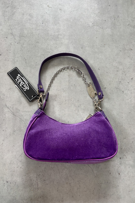 VON DUTCH purple velvet purse ★