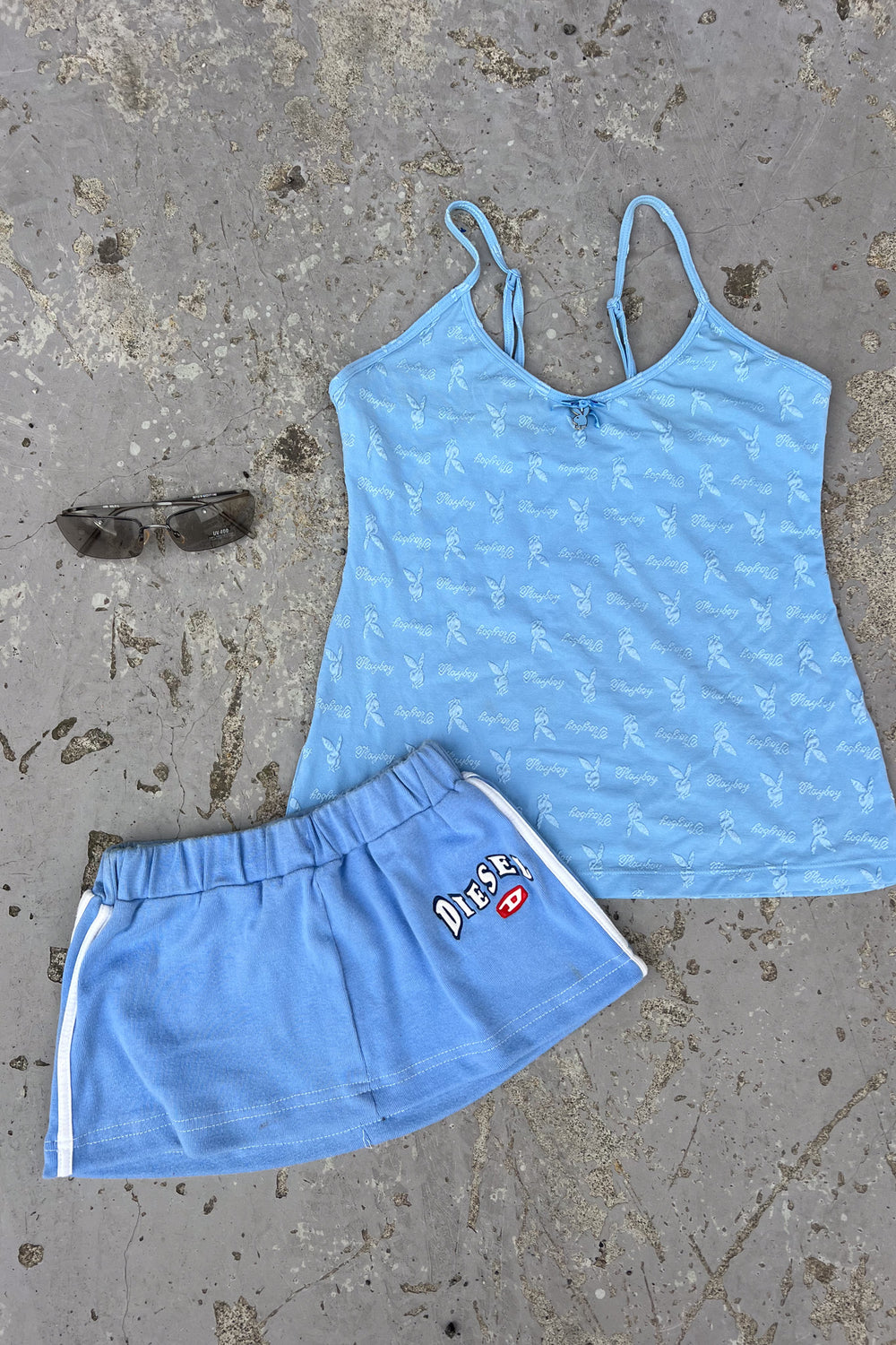 DIESEL blue micro skirt
