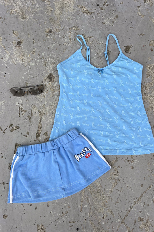 DIESEL blue micro skirt