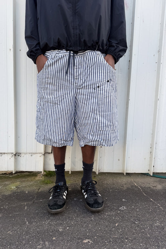 blue + white plaid jorts ★ one size adjustable waist
