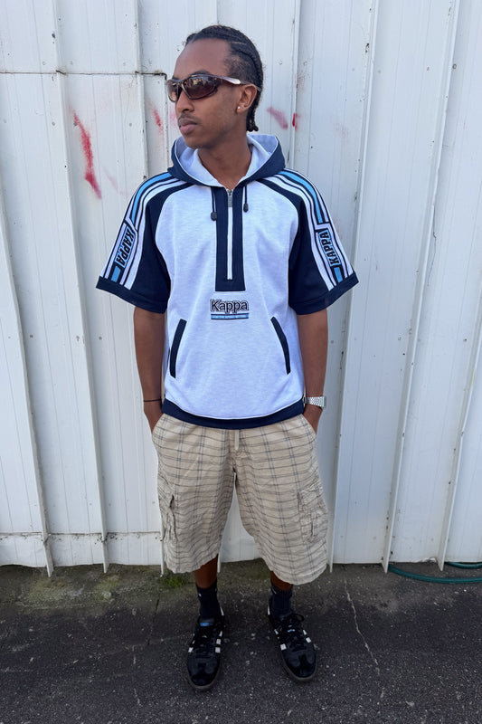 KAPPA blue quarter sleeve jacket ★ Size est medium