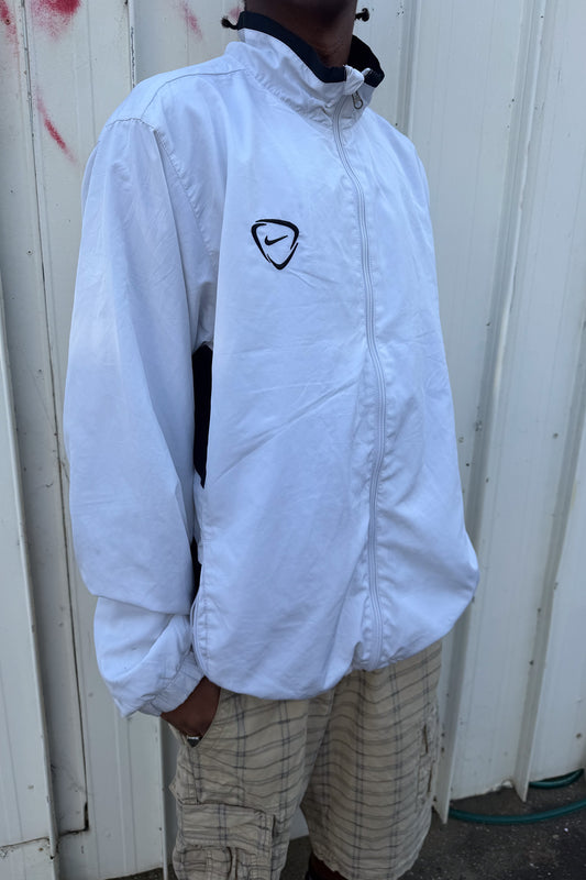 NIKE white + black track jacket ★ Size XL