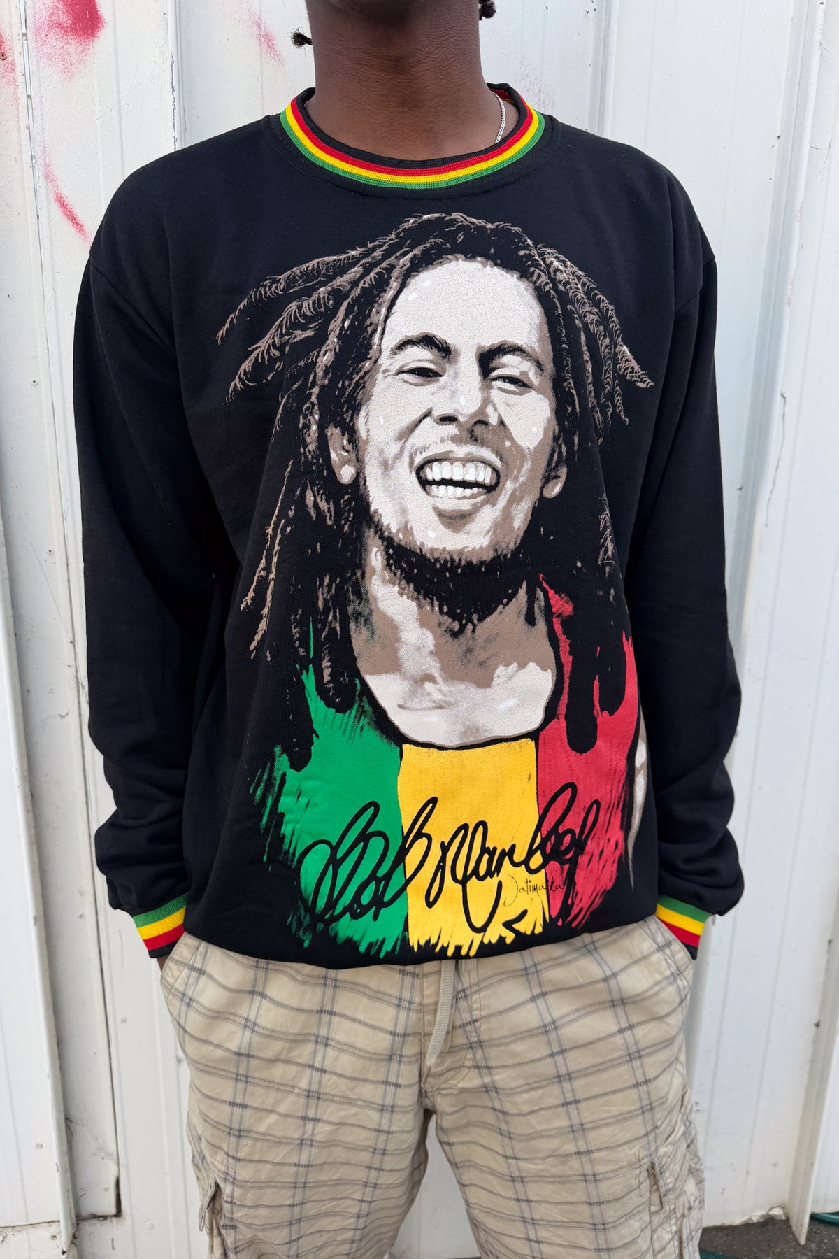 BOB MARLEY black crewneck ★ Size large