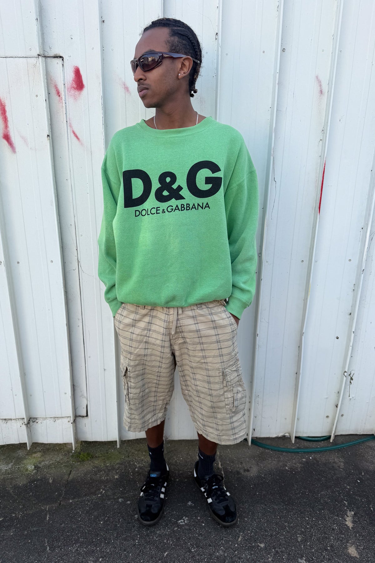 DOLCE & GABBANA green crewneck ★ Size est medium