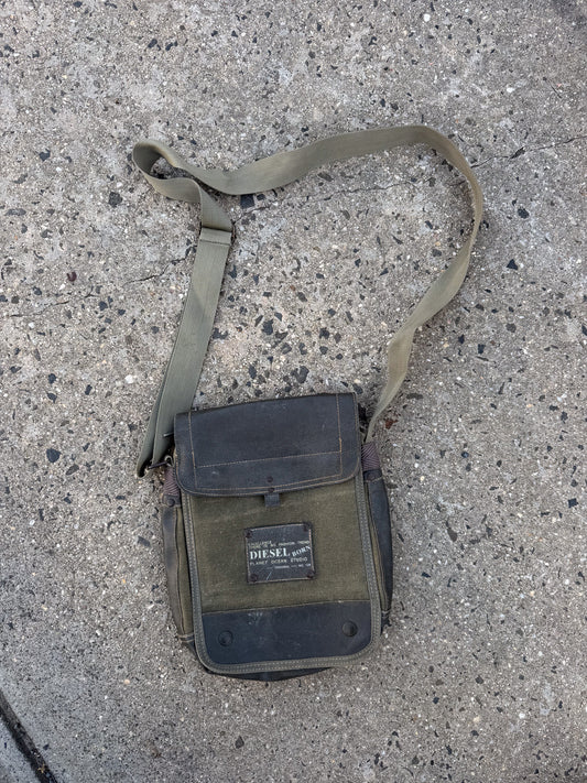 DIESEL khaki satchel bag ★