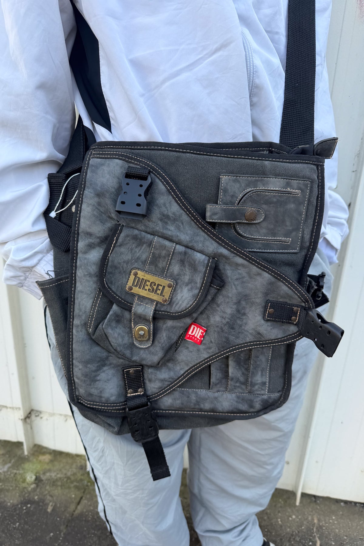 DIESEL black satchel bag ★