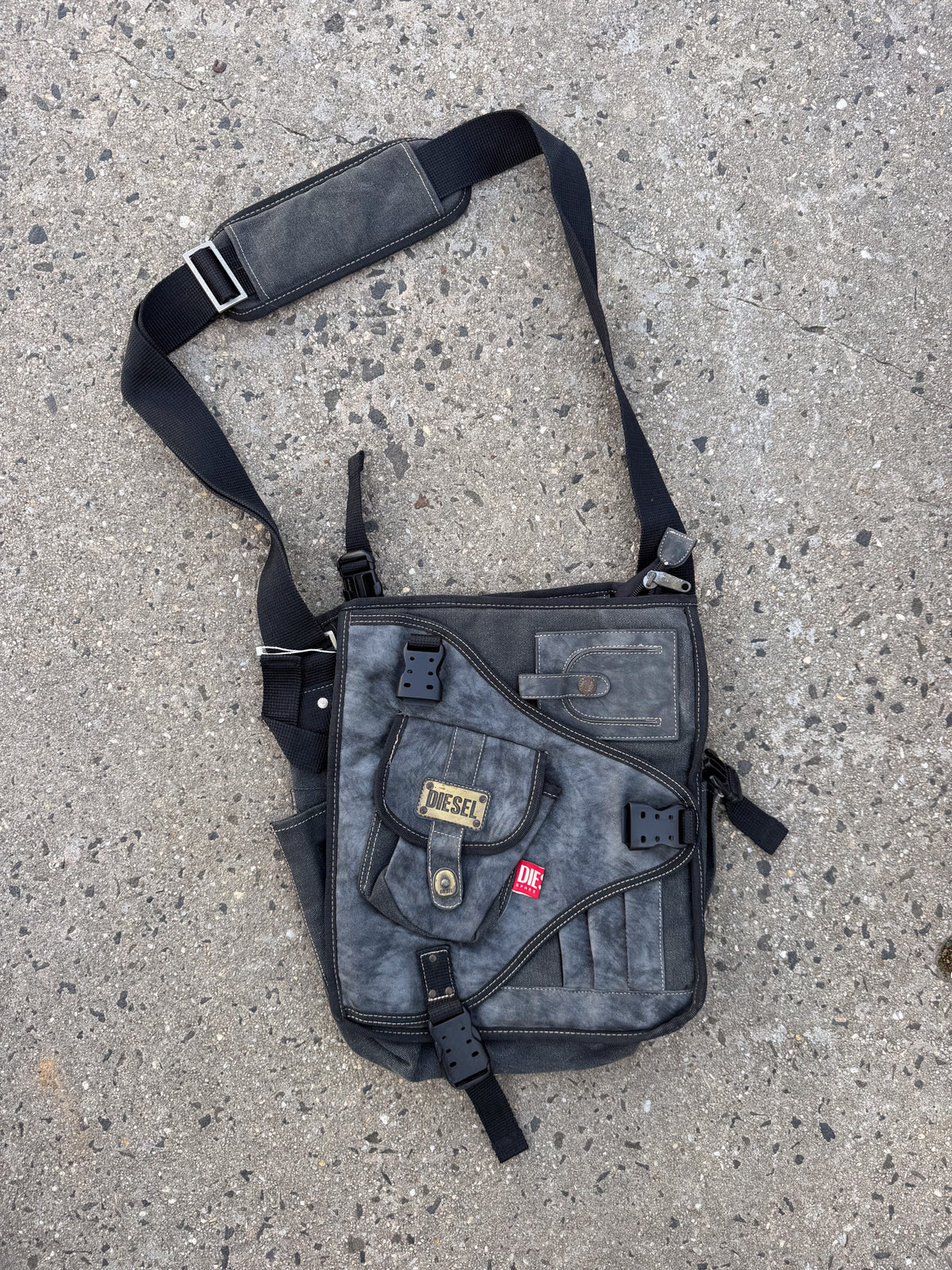 DIESEL black satchel bag ★
