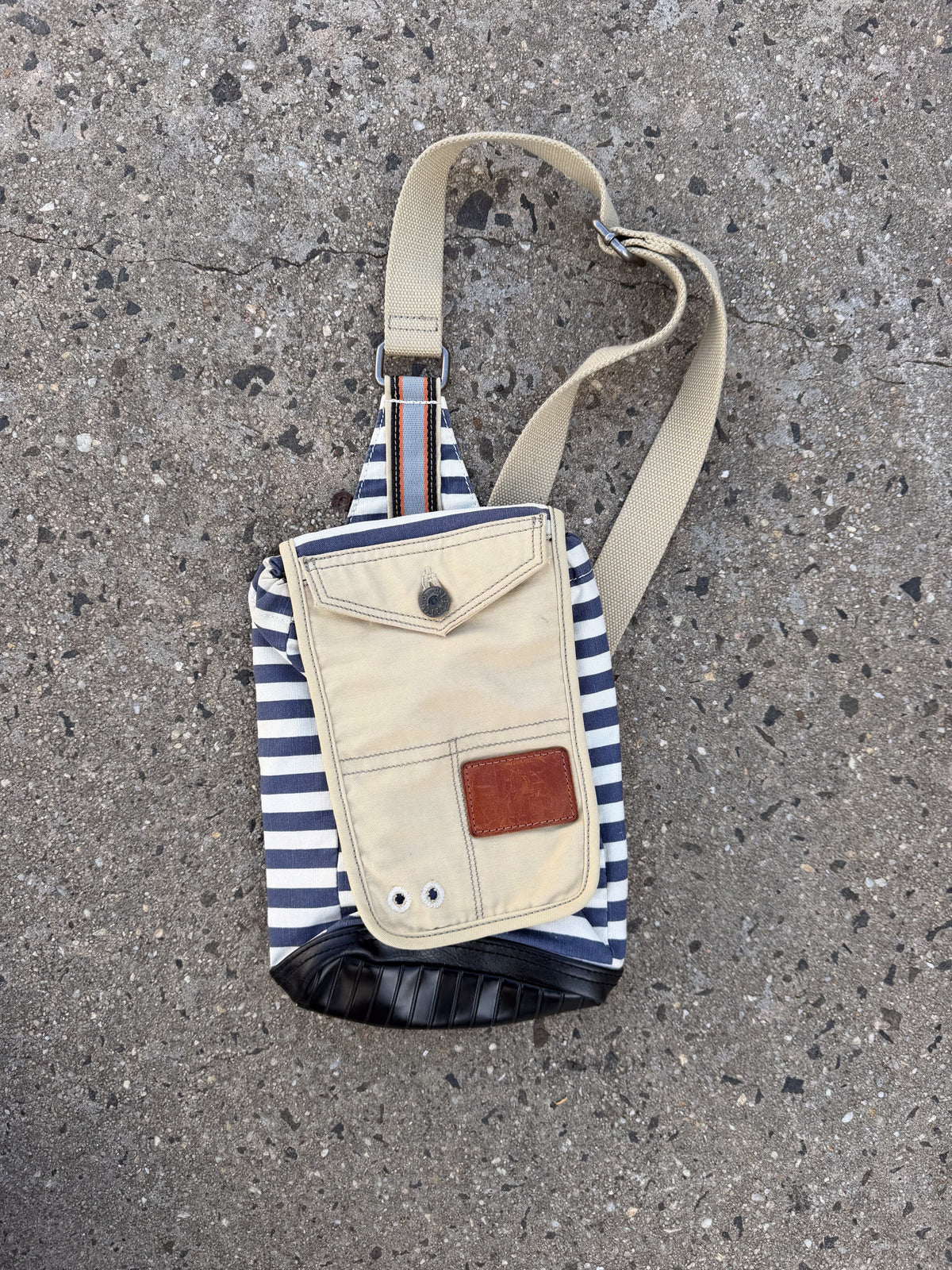 DIESEL blue + white satchel bag ★