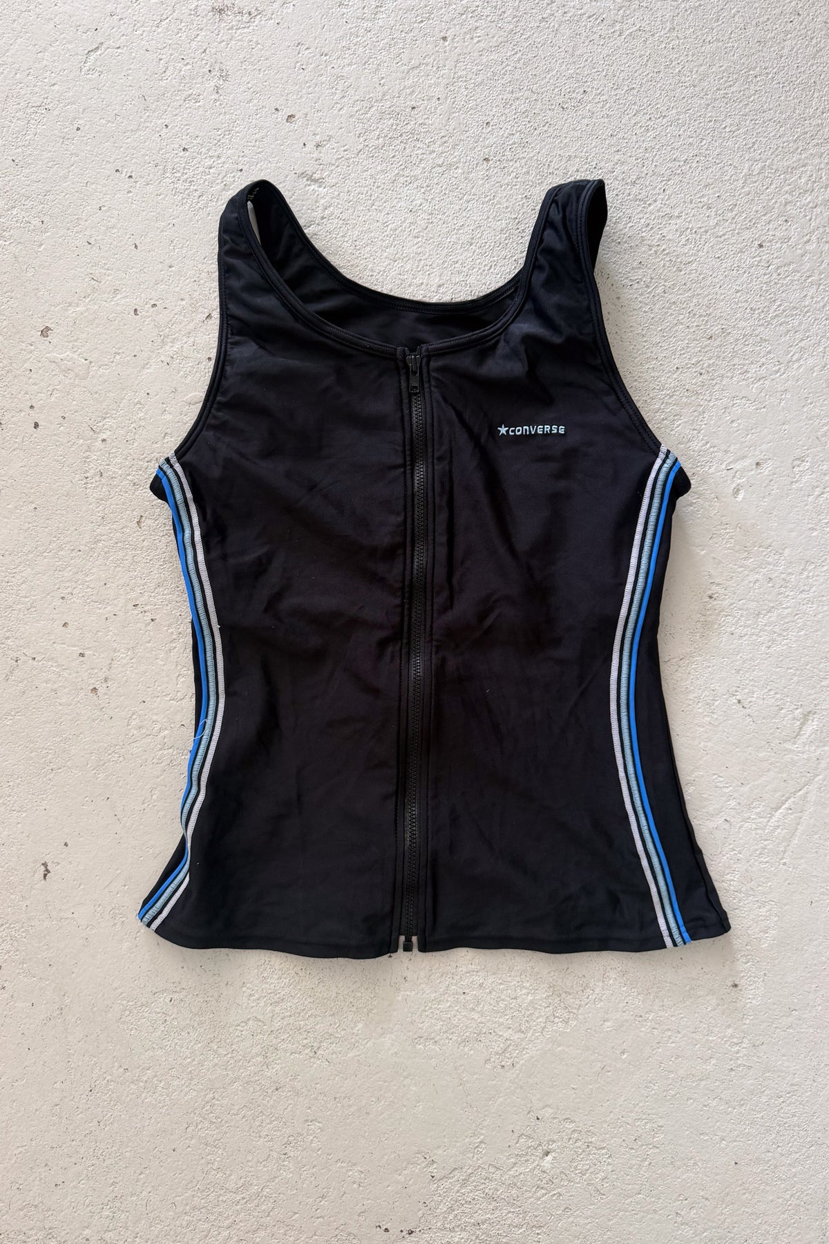 CONVERSE black & blue striped sport tank ★ Size estimated small