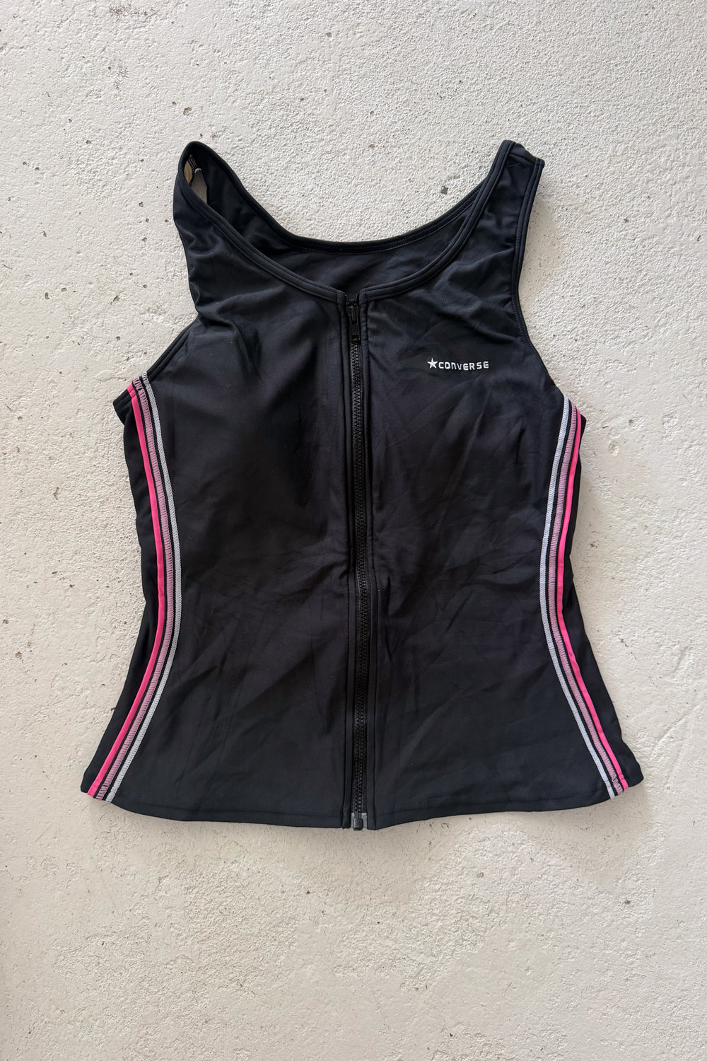 CONVERSE black & pink striped sport tank ★ Size estimated small