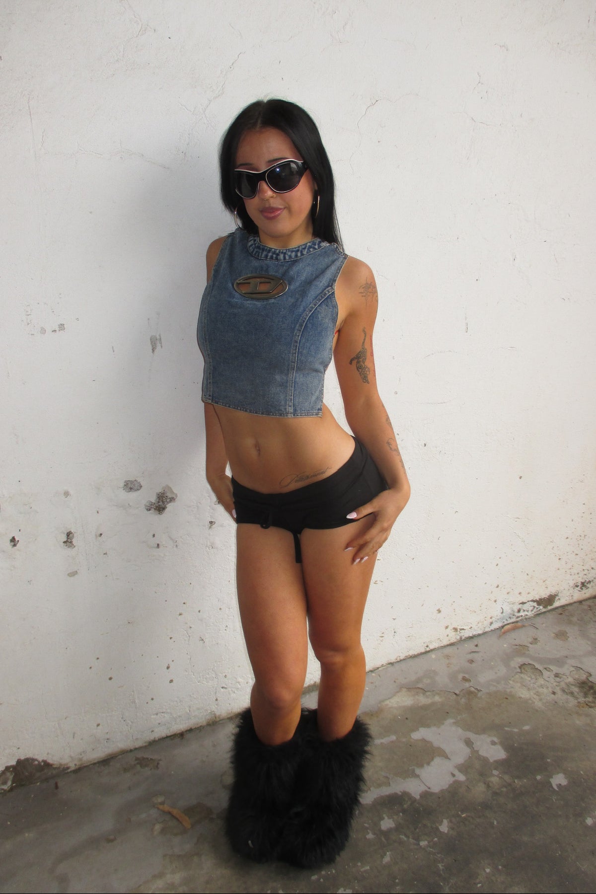 DIESEL denim top ★ Size est small