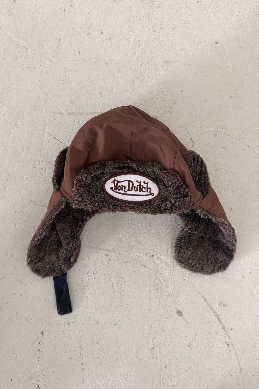 VON DUTCH BL brown fluffy festival hat ★