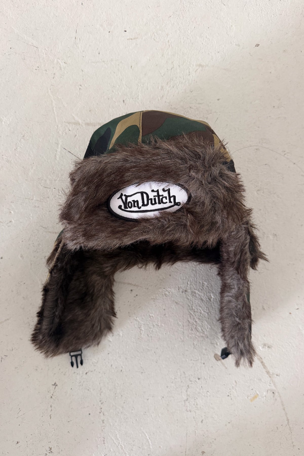 VON DUTCH BL camo fluffy festival hat ★